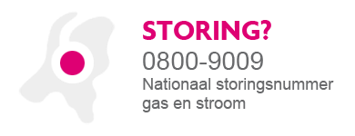 Storing gas of stroom? Bel 0800-9009